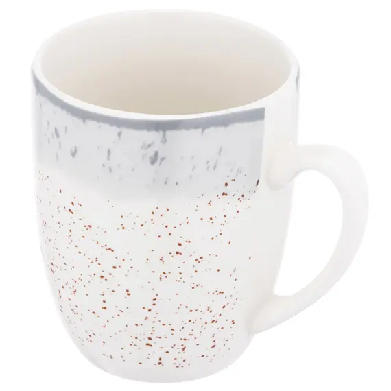ჭიქა Ardesto Mug Siena, 360ml, porcelain, white-gray , 3 image - Primestore.ge
