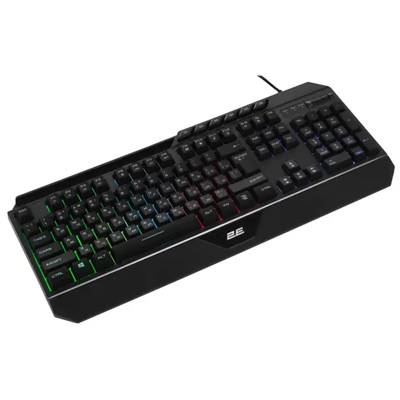 კლავიატურა 2E GAMING Membrane keyboard KG315 110key, USB-A, EN/RU, RGB, black , 4 image - Primestore.ge