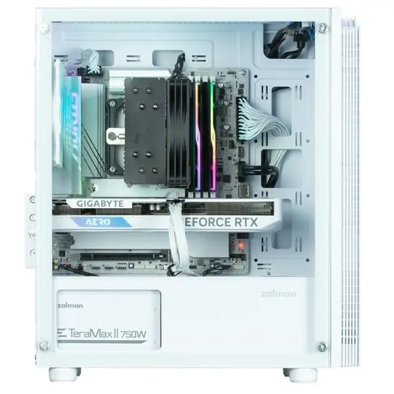 კომპიუტერის ქეისი Zalman PC case T4 Plus without PSU, 2xUSB3.0, 1xUSB2.0, 1x120mm ARGB, VGA 3200mm, TG Side Panel, mATX, white , 4 image - Primestore.ge