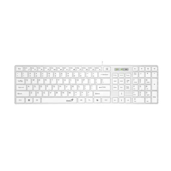 კლავიტურა Genius,Keyboard  SlimStar 126  USB White  - Primestore.ge