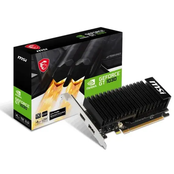 ვიდეო დაფა MSI Graphic Card GeForce GT 1030 4GB GDDR4 LP OC  - Primestore.ge