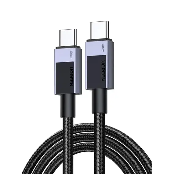 USB კაბელი UGREEN L512 (45063), 100W, Type-C to Type-C PD Fast Charging Cable, 1m, Space Gray - Primestore.ge