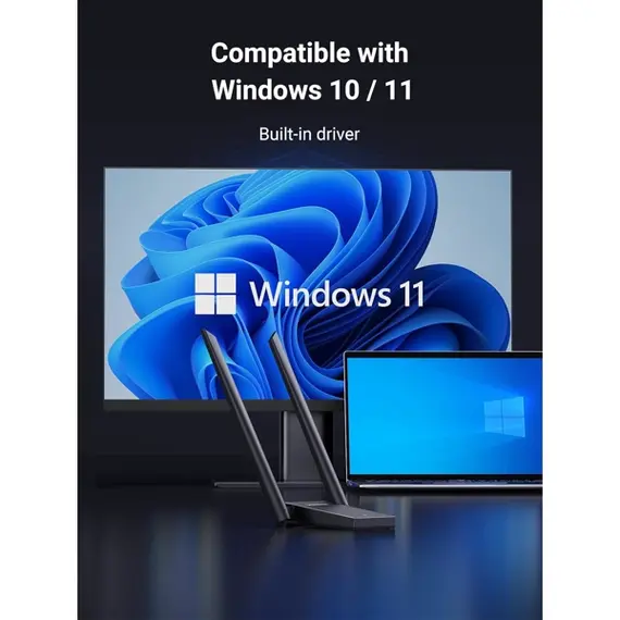 WiFi ადაპტერი UGREEN CM495 (25226), AX1800 WiFi 6 Adapter, Black , 2 image - Primestore.ge