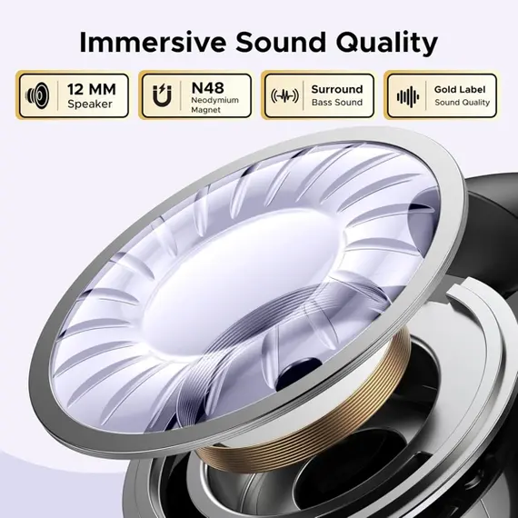 ყურსასმენი UGREEN WS209 (45785) HiTune S3, Earbuds, Wireless, Bluetooth, IPX5, Black , 7 image - Primestore.ge