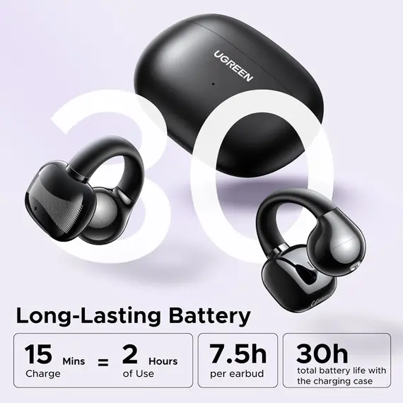 ყურსასმენი UGREEN WS209 (45785) HiTune S3, Earbuds, Wireless, Bluetooth, IPX5, Black , 9 image - Primestore.ge