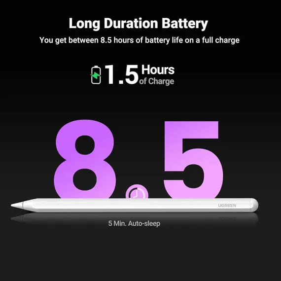 სტილუსი UGREEN LP653 (15910), Smart Stylus Pen For iPad, White - Primestore.ge