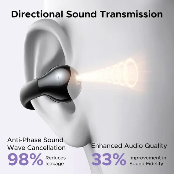 ყურსასმენი UGREEN WS209 (45785) HiTune S3, Earbuds, Wireless, Bluetooth, IPX5, Black , 2 image - Primestore.ge