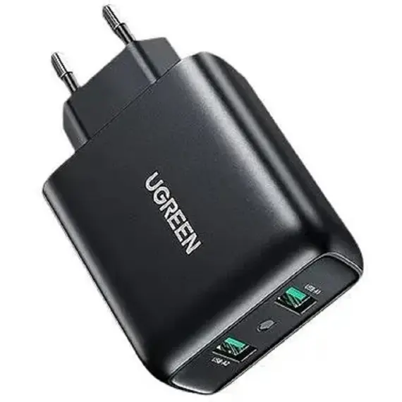 მობილურის დამტენი UGREEN CD161 (10216), 36W, USB, Fast Charger, Black - Primestore.ge