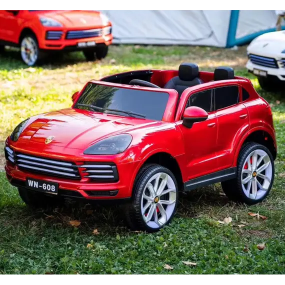 ბავშვის ელექტრო მანქანა porsche WN-608-RED, ტყავის სავარძლით - Primestore.ge