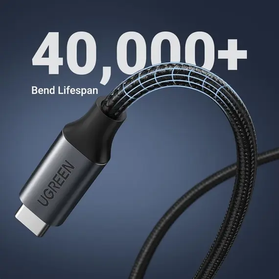 USB ადაპტერი UGREEN US372 (45191), 100W, Type-C Extension Cable, 1m, Black - Primestore.ge