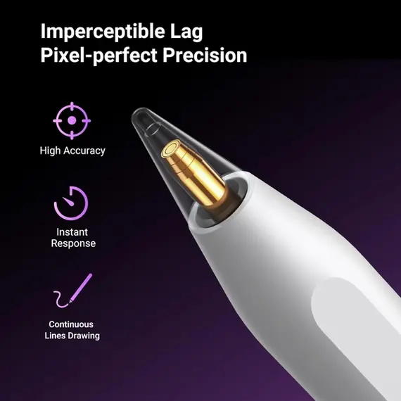 სტილუსი UGREEN LP653 (15910), Smart Stylus Pen For iPad, White - Primestore.ge
