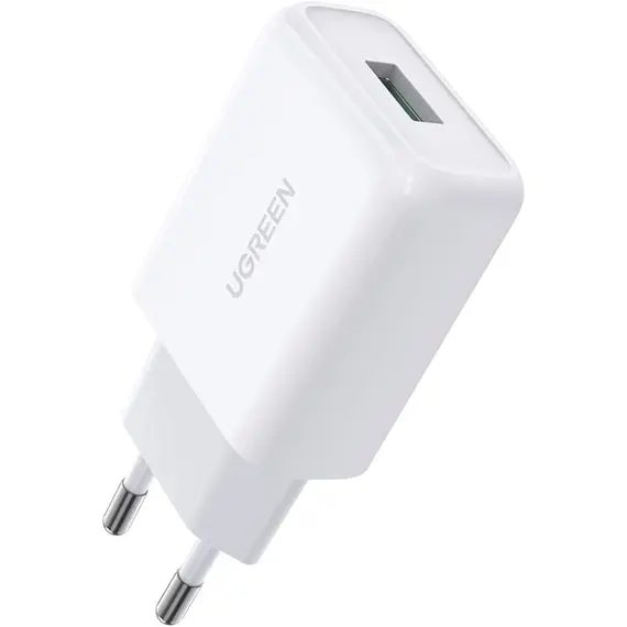 მობილურის დამტენი UGREEN CD122 (10133), 18W, USB Fast Charger, White - Primestore.ge