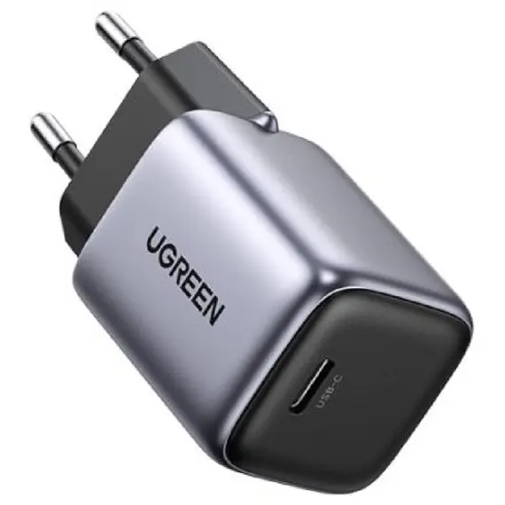 დამტენი UGREEN CD319 (25257) Nexode, 30W, Type-C with Type-c Cable 1m, GaN Fast Charger, Gray - Primestore.ge