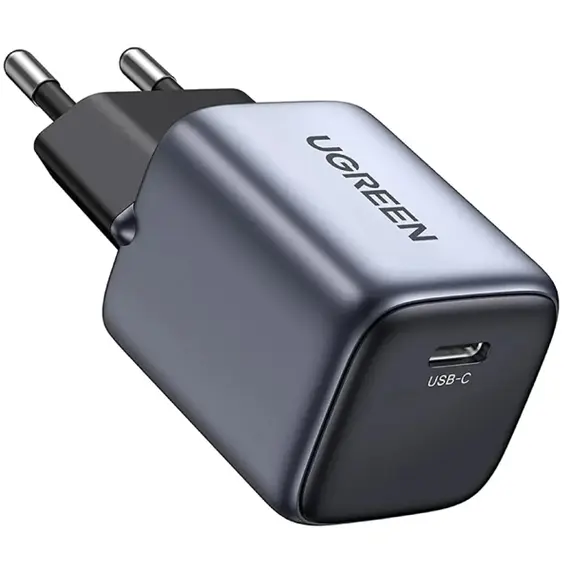 დამტენი UGREEN CD319 (25257) Nexode, 30W, Type-C with Type-c Cable 1m, GaN Fast Charger, Gray - Primestore.ge