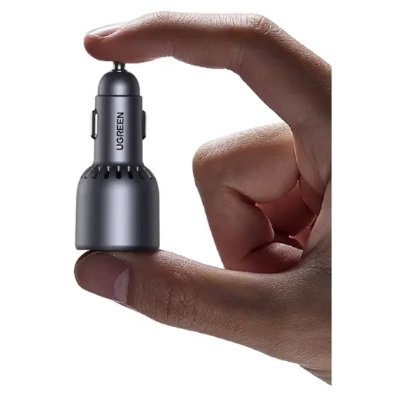 მანქანის დამტენი UGREEN EC703 (35024), 75W, Type-C, USB-A, 3 Port Fast Car Charger, Grey - Primestore.ge