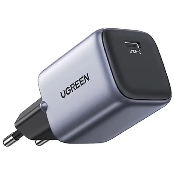 დამტენი UGREEN CD319 (25257) Nexode, 30W, Type-C with Type-c Cable 1m, GaN Fast Charger, Gray - Primestore.ge