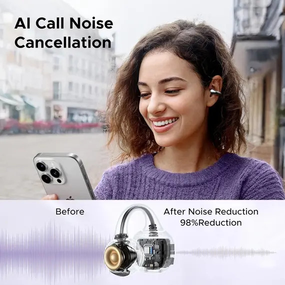 ყურსასმენი UGREEN WS209 (45785) HiTune S3, Earbuds, Wireless, Bluetooth, IPX5, Black , 10 image - Primestore.ge