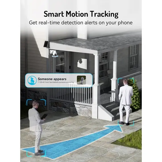 ვიდეო სათვალთვალო კამერა Blurams E20C, 3Mp, Solar Wireless 2K PTZ Security Camera, White - Primestore.ge