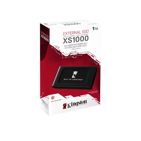 მყარი დისკი Kingston SXS1000 1TB USB-C Portable SSD - Up to 1050MB/s - Black - Primestore.ge