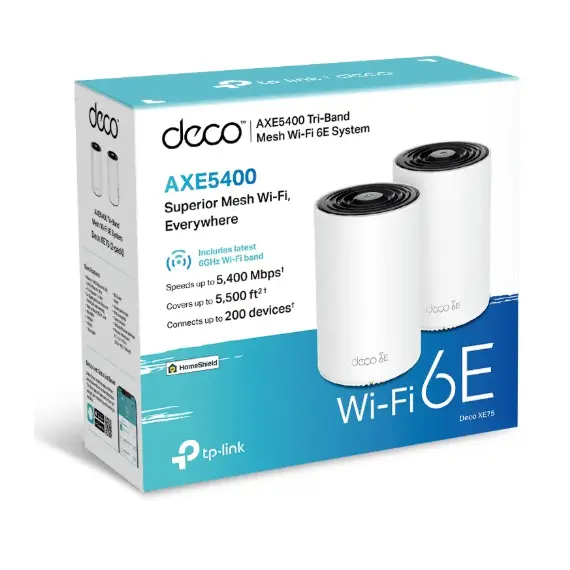 Wi-Fi როუტერი TP-link Deco XE75 (2-pack) AXE5400 Whole Home Mesh Wi-Fi 6E System , 3 image - Primestore.ge
