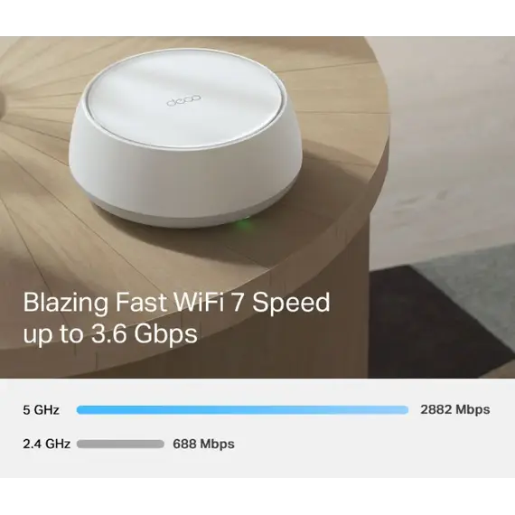 როუტერი TP-link Deco BE25(1-pack) BE3600 Whole Home Mesh WiFi 7 System , 2 image - Primestore.ge