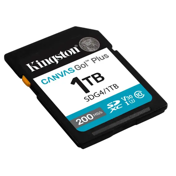 ფლეშ მეხსიერების ბარათი Kingston Canvas Go Plus 1TB SD Card | Up to 200MB/s | Class 10, UHS-I, U3, V30 | SDG4/1TB , 2 image - Primestore.ge