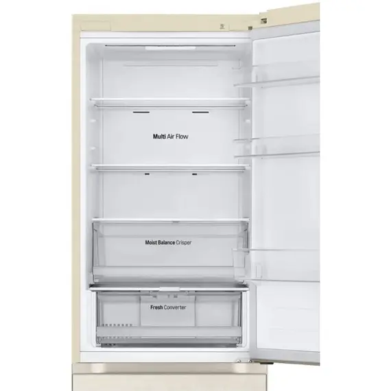 მაცივარი LG GR-B459FVFW.ASEQMER, 344L, A++, 35Db, No Frost, Refrigerator, Beige - Primestore.ge
