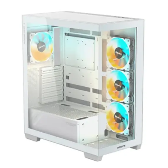 ქეისი Gigabyte C500 PANORAMIC STEALTH ICE 4x120mm ARGB Fans Mid Tower White - C500PI ST - Primestore.ge
