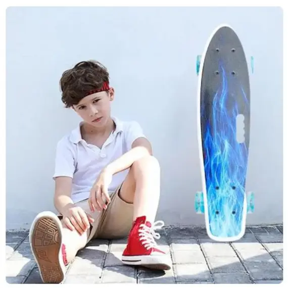 სკეიტბორდი M350YST-ALI მანათობელი ბორბლები და სახელურით , 4 image - Primestore.ge