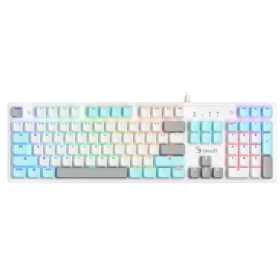 კლავიატურა A4Tech Bloody S520N Mechanical BLMS Brown Switch RGB Gaming Keyboard Pudding Black  - Primestore.ge