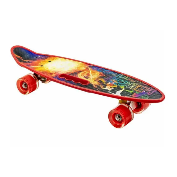 სკეიტბორდი M350YST-FIRE მანათობელი ბორბლები და სახელურით  - Primestore.ge