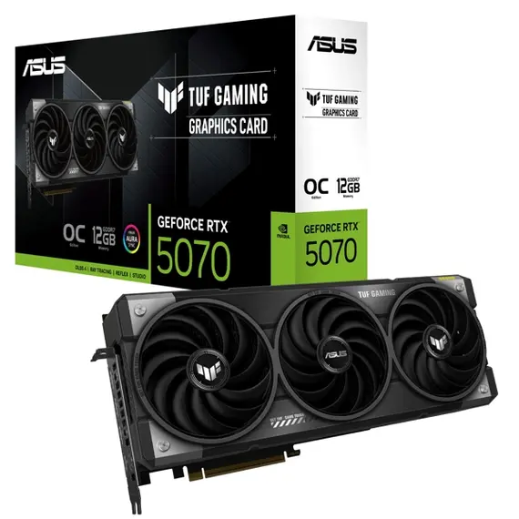 ვიდეო დაფა ASUS Graphic Card GeForce RTX 5070 12GB GDDR7 OC TUF-RTX5070-O12G-GAMING - Primestore.ge