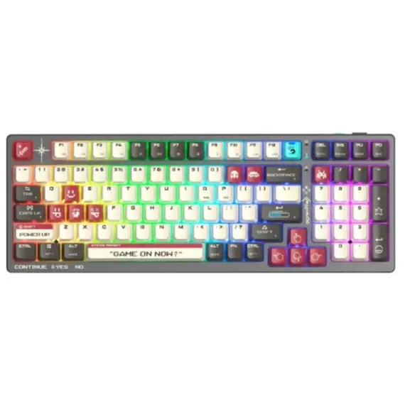 კლავიატურა A4Tech Bloody WS98 Dual-Core Wireless Mechanical Keyboard BLMS Red Plus Switch Pixels Red  - Primestore.ge