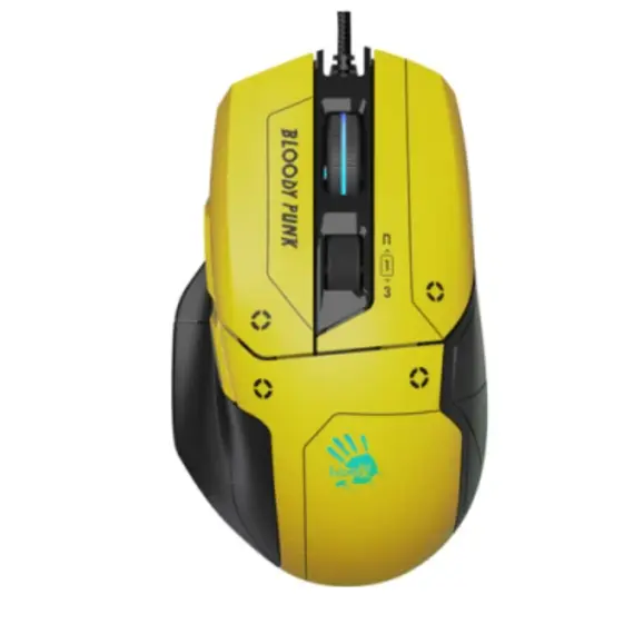 მაუსი A4Tech Bloody W70 Max RGB Gaming Mouse Punk Yellow  - Primestore.ge