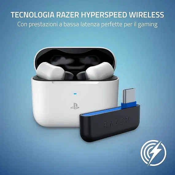 ყურსასმენი Razer Headset Hammerhead HyperSpeed PlayStation Licensed, ANC, WL/BT, white , 2 image - Primestore.ge