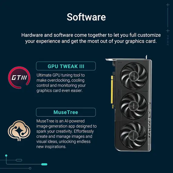ვიდეო დაფა ASUS Graphic Card GeForce RTX 5060 8 GB GDDR7 OC PRIME-RTX5060-O8G - Primestore.ge
