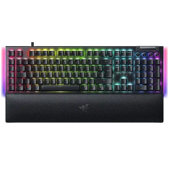 კლავიატურა Razer Keyboard mechanical BlackWidow V4, 114key, Yellow Switch, USB-A, EN/RU, RGB, black  - Primestore.ge