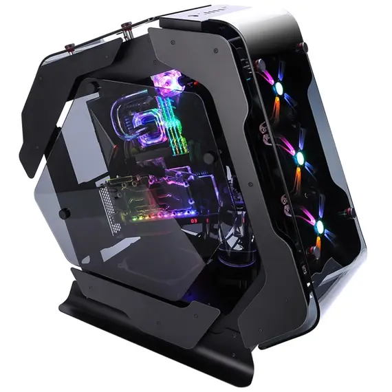 კომპიუტერის ქეისი Zalman PC case Z-MACHINE 500 without PSU, 2xUSB3.0, 2xUSB2.0, 1xUSB 3.1 Type-C, 5x120mm ARGB, VGA 400mm, LCS ready, TG Side Panel, ATX, black - Primestore.ge
