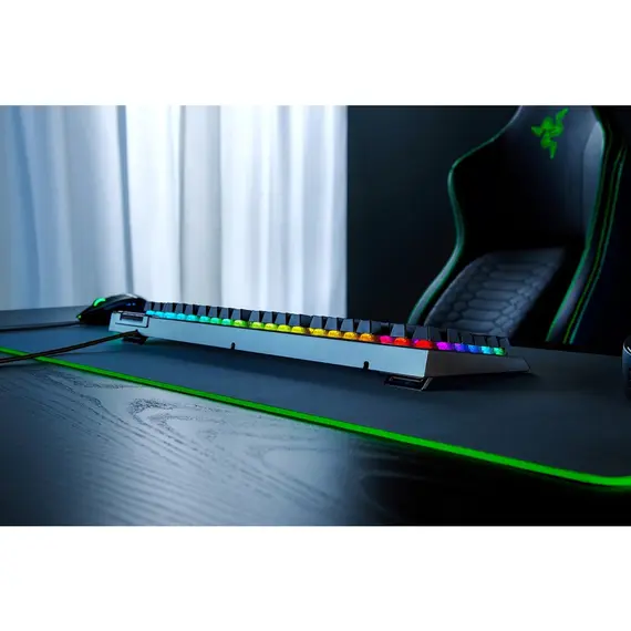 კლავიატურა Razer Keyboard mechanical BlackWidow V4 X, 110key, Yellow Switch, USB-A, EN, RGB, black , 5 image - Primestore.ge