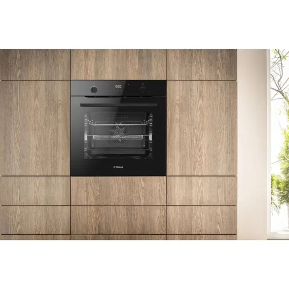 ჩასაშენებელი ღუმელი Hansa electrical, 77L, А, display, convection, black , 7 image - Primestore.ge