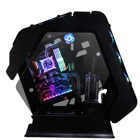 კომპიუტერის ქეისი Zalman PC case Z-MACHINE 500 without PSU, 2xUSB3.0, 2xUSB2.0, 1xUSB 3.1 Type-C, 5x120mm ARGB, VGA 400mm, LCS ready, TG Side Panel, ATX, black - Primestore.ge