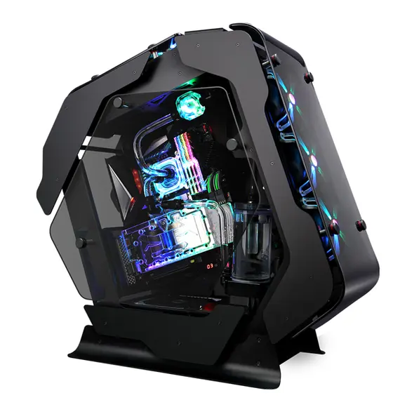 კომპიუტერის ქეისი Zalman PC case Z-MACHINE 500 without PSU, 2xUSB3.0, 2xUSB2.0, 1xUSB 3.1 Type-C, 5x120mm ARGB, VGA 400mm, LCS ready, TG Side Panel, ATX, black - Primestore.ge