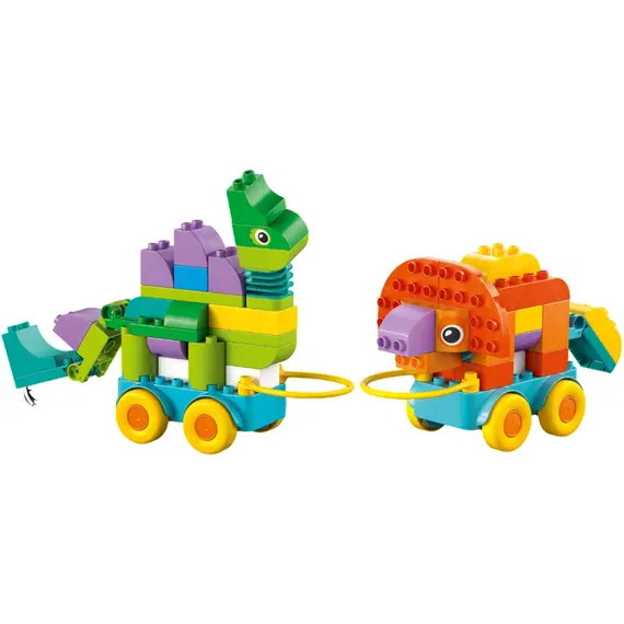 ლეგო LEGO Constructor DUPLO Town 3in1 Dinosaurs on Wheels , 7 image - Primestore.ge