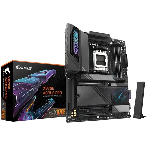 დედა დაფა GIGABYTE Motherboard X870E AORUS PRO sAM5 X870 4xDDR5 M.2 HDMI DP Wi-Fi BT ATX - Primestore.ge