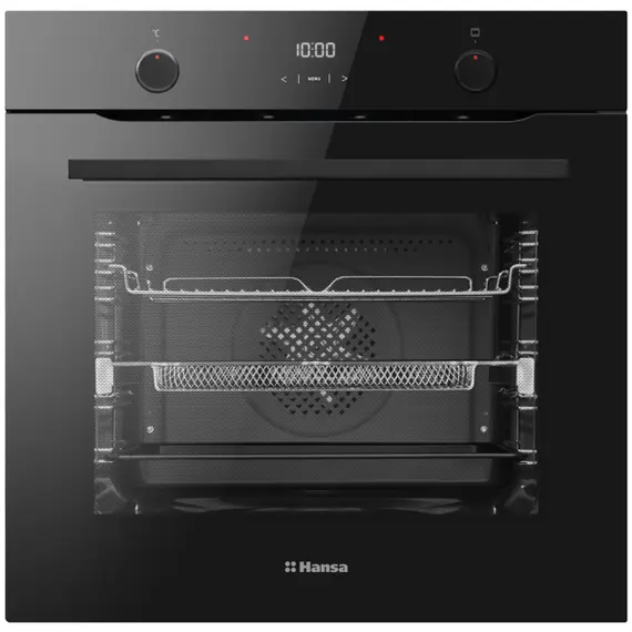 ჩასაშენებელი ღუმელი Hansa electrical, 77L, А, display, convection, black , 2 image - Primestore.ge