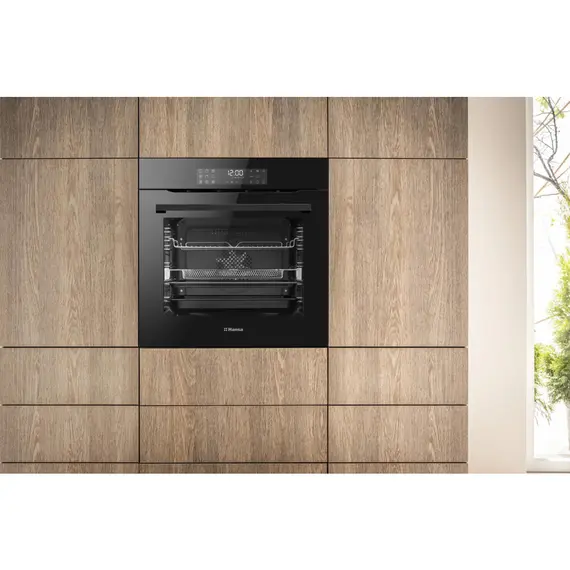 ჩასაშენებელი ღუმელი Hansa electrical, 77L, A+, display, convection, black , 6 image - Primestore.ge
