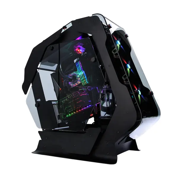 კომპიუტერის ქეისი Zalman PC case Z-MACHINE 500 without PSU, 2xUSB3.0, 2xUSB2.0, 1xUSB 3.1 Type-C, 5x120mm ARGB, VGA 400mm, LCS ready, TG Side Panel, ATX, black - Primestore.ge