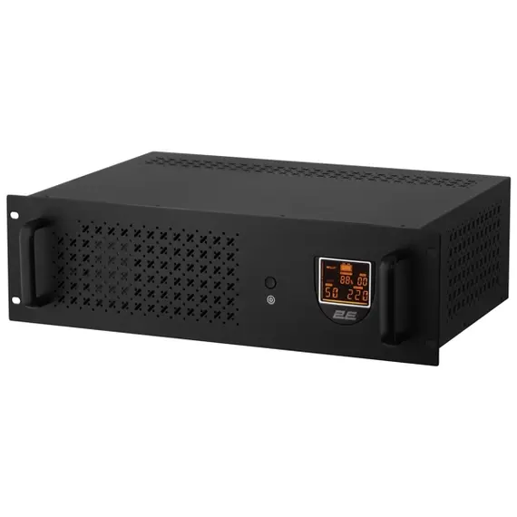 უწყვეტი კვების წყარო 2E RE2000, 2000VA/1200W, RM 3U, LCD, USB, 3xSchuko - Primestore.ge