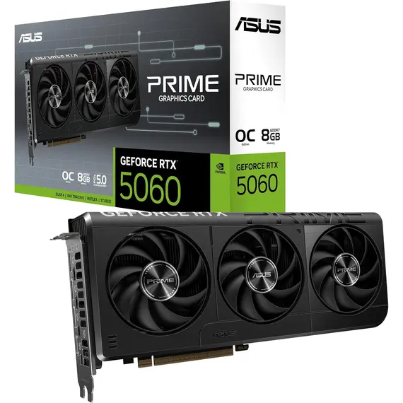 ვიდეო დაფა ASUS Graphic Card GeForce RTX 5060 8 GB GDDR7 OC PRIME-RTX5060-O8G - Primestore.ge
