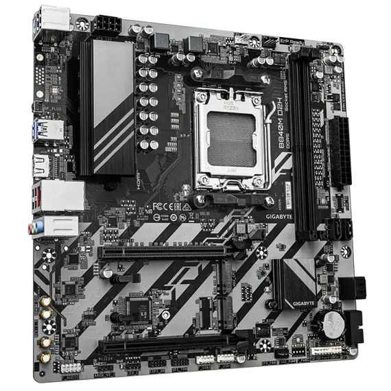 დედა დაფა GIGABYTE B840M D2H sAM5 B840 2xDDR5 M.2 HDMI mATX - Primestore.ge